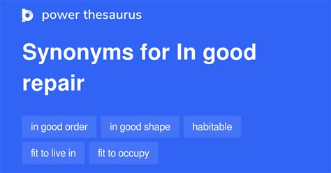good repair synonym.